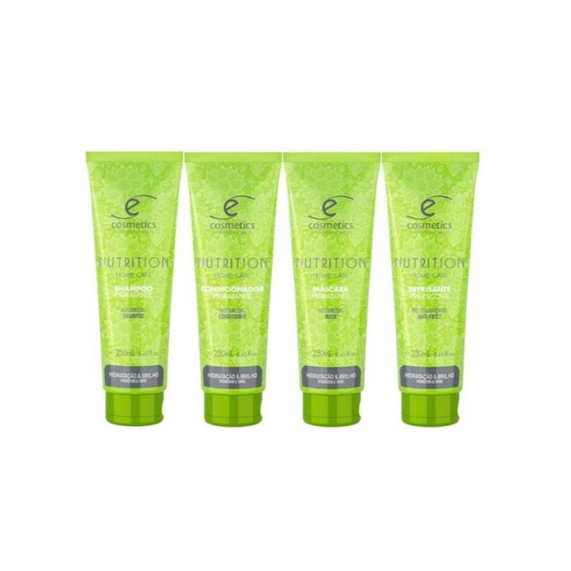 Nutrition Home Care Hidratação e Brilho Kit 4x250ml - Ecosmetics Beautecombeleza.com