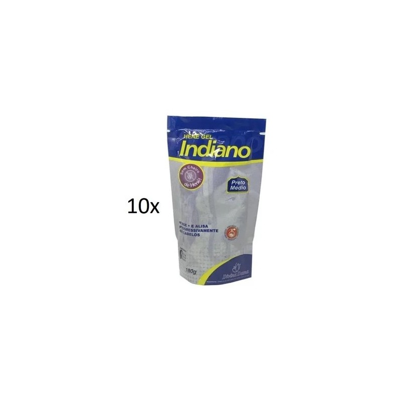 10 Henê Indiano Gel Médio Pouch 180g -  Divina Dama Beautecombeleza.com