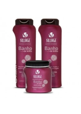 Sillage Banho de Brilho Kit 3 Produtos - Sillage Beautecombeleza.com