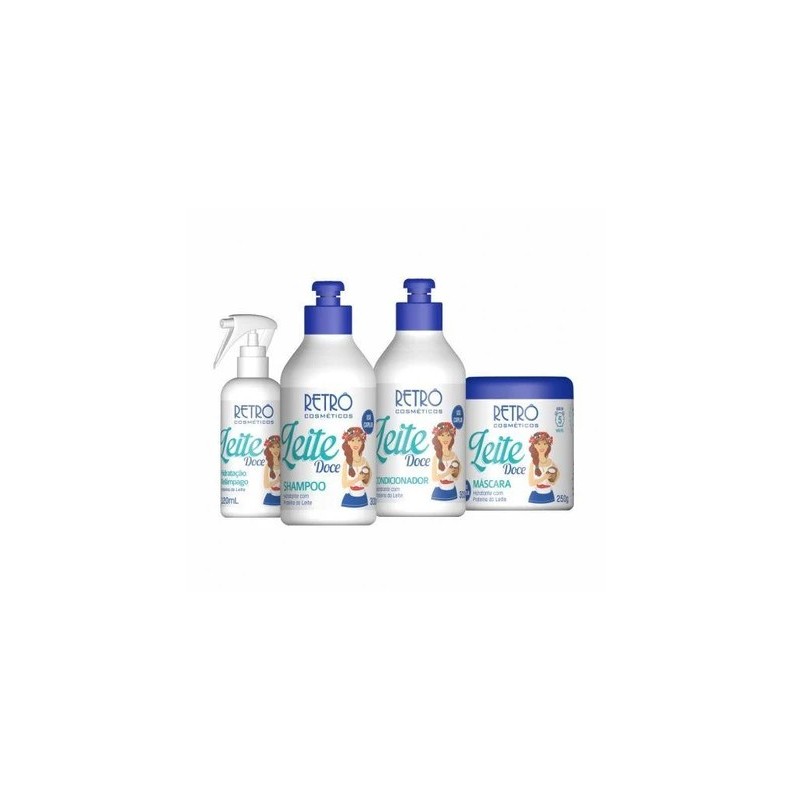 Sweet Milk Repair Strenght Shine Moisture Treatment Kit 4 Prod. - Retro Cosmetics Beautecombeleza.com