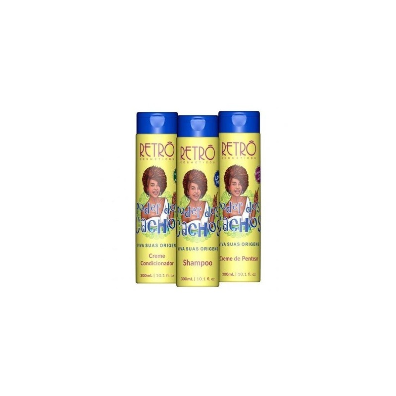 Poder dos Cachos Kit 3x300ml - Retrô Cosméticos Beautecombeleza.com Poder dos Cachos Kit 3x300ml - Retrô Cosméticos Beautecombeleza.com