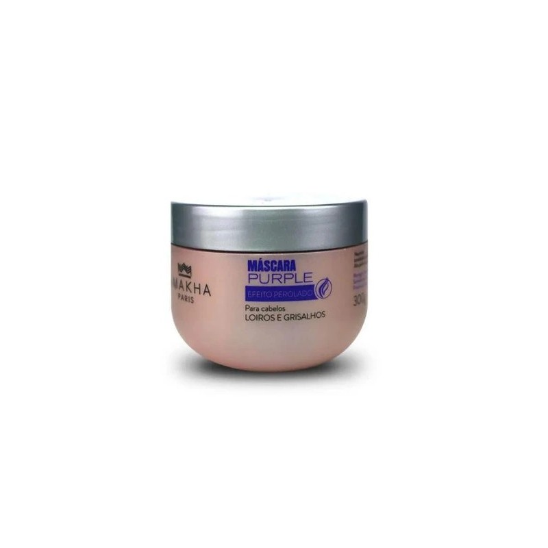 Purple Tinting Pearly Effect Blond Gray Hair Neutralizing Mask 300g - Amakha Beautecombeleza.com