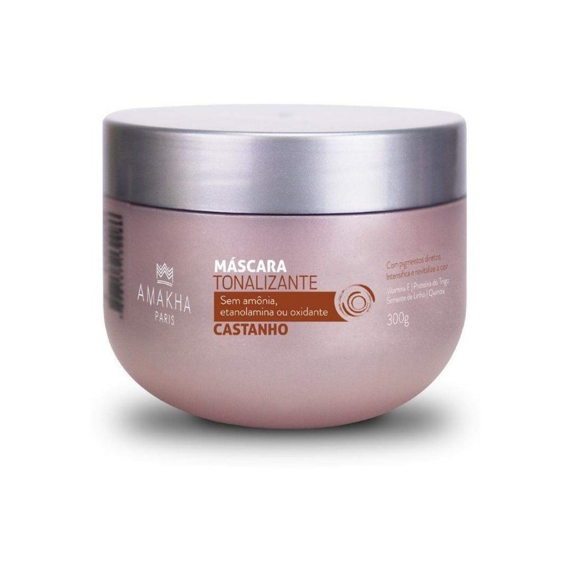 Brunette Brown Hair Tinting Moisturizing Color Revitalizing Mask 300g - Amakha Beautecombeleza.com