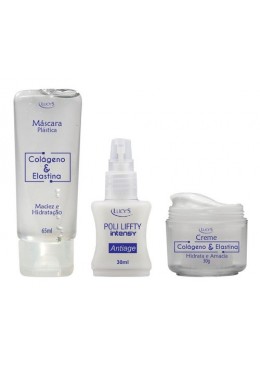 Brazilian Original Antiage Facial Care Kit Collagen Elastina 3 Products - Lucy's Beautecombeleza.com