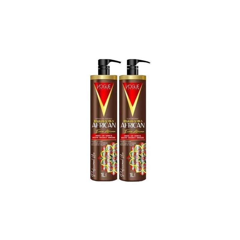 Escova Progressiva African Kit 2X1L - Vogue Fashion Beautecombeleza.com Escova Progressiva African Kit 2X1L - Vogue Fashion Beautecombeleza.com