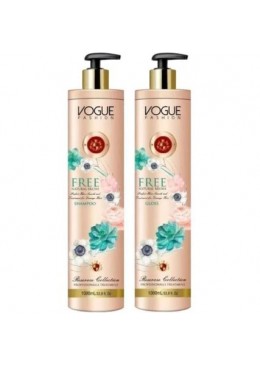 Free Natural Brush Straightening Blowout Treatment Smoothing Kit 2x1L - Vogue Beautecombeleza.com