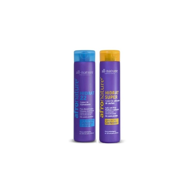 Afro Hidrat 22 Moisturizer Definition Curly Hair Leave-In Kit 2x300 - All Nature Beautecombeleza.com
