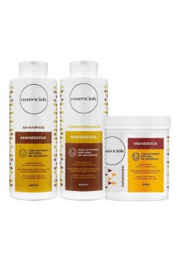 Manioc Cassava Hair Growth Shine Vitality Recovery Treatment Kit 3 Prod. - iLike Beautecombeleza.com
