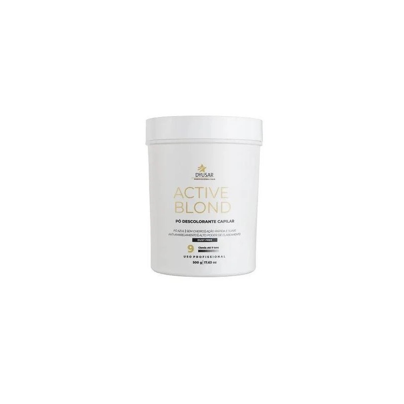 Pó Descolorante Capilar Active Blond 9 Tons 500g - Dyusar Beautecombeleza.com Pó Descolorante Capilar Active Blond 9 Tons 500g - Dyusar Beautecombeleza.com