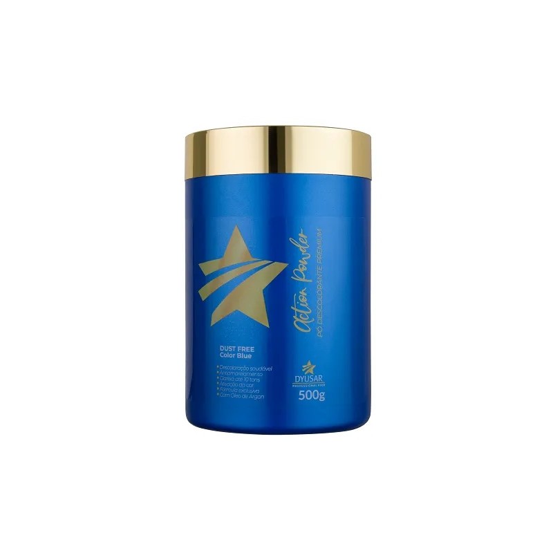 Dust Free Blue Action Powder Premium Argan Bleaching Discoloration 500g - Dyusar Beautecombeleza.com