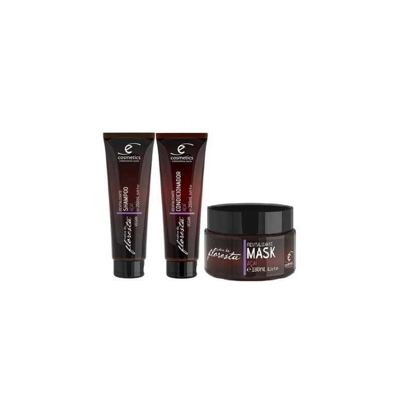 Nativa da Floresta Vegano Açaí Kit 3 Produtos - Ecosmetics Beautecombeleza.com