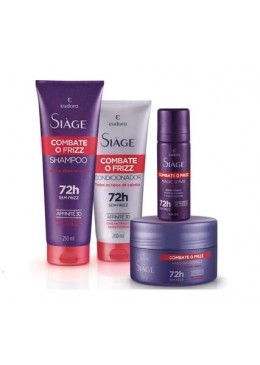 Siàge Combate O Frizz  Kit 4 Itens - Eudora Beautecombeleza.com