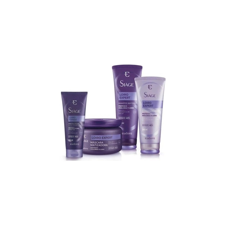 Siàge Loiro Expert Kit 4 Itens - Eudora Beautecombeleza.com Siàge Loiro Expert Kit 4 Itens - Eudora Beautecombeleza.com
