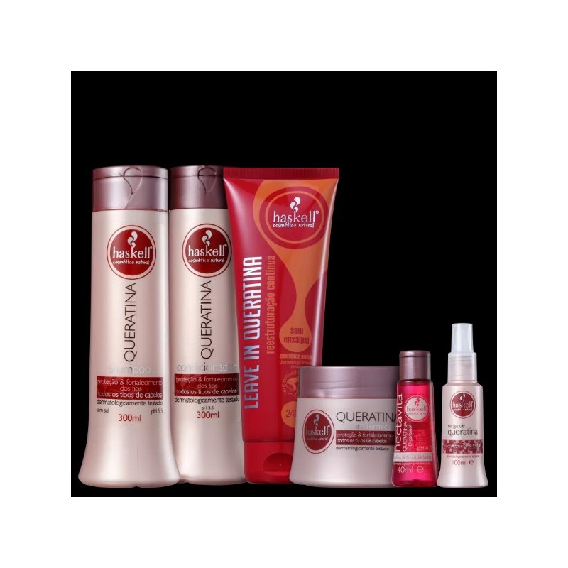 Queratina Tratamento Kit 6 Produtos - Haskell Beautecombeleza.com