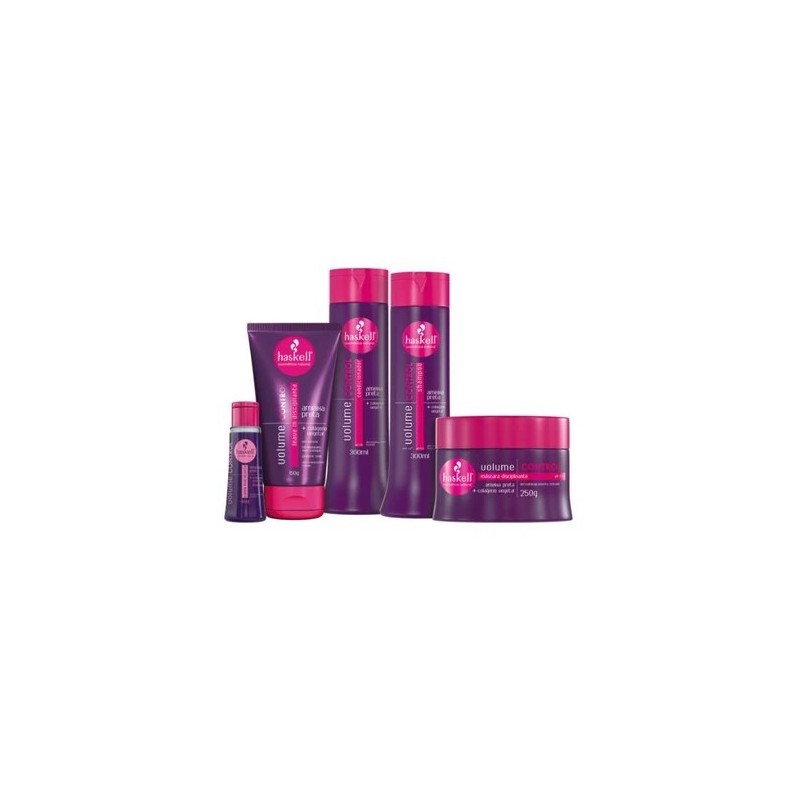 Volume Control Black Plum Vegetable Collagen Treatment Kit 5 Products - Haskell Beautecombeleza.com