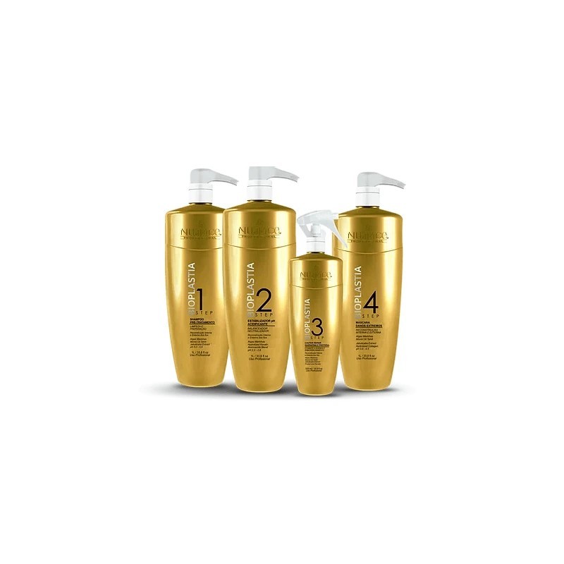 Bioplastia Capilar Reestruturação Interna E Externa Kit 4 Produtos - Nuance Beautecombeleza.com Bioplastia Capilar Reestruturação Interna E Externa Kit 4 Produtos - Nuance Beautecombeleza.com