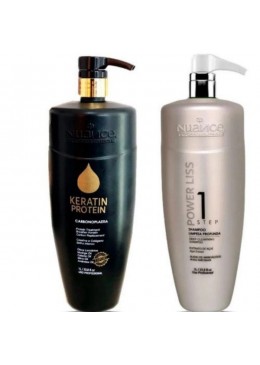 Keratin Protein Carbonoplastie + Shampooing Anti-Résidus Kit 2X1L - Nuance Beautecombeleza.com