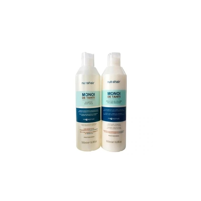 Monoi de Tahiti Réduction du Volume Kit 2x500ml  - NutraHair Beautecombeleza.com