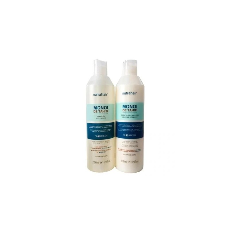 Monoi de Tahiti Redutor de Volume Kit 2x500ml - NutraHair Beautecombeleza.com; Monoi de Tahiti Redutor de Volume Kit 2x500ml - NutraHair Beautecombeleza.com;