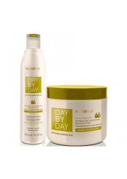 Day By Day Camomila, Banana E Mel Regulador 2x500 - NutraHair Beautecombeleza.com