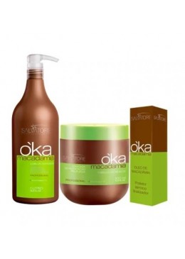 Salvatore Oka Macadamia Curly Hair Moisturizing Hydration Protection 3 Prod. Beautecombeleza.com