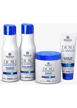 Professional Brazilian Blond Science Hair Treatment Kit 4 Proucts - Natureza Beautecombeleza.com
