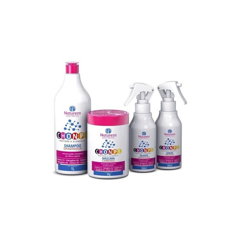 Chonps Restauração Intensa Kit 4 Passos - Natureza Cosméticos Beautecombeleza.com Chonps Restauração Intensa Kit 4 Passos - Natureza Cosméticos Beautecombeleza.com