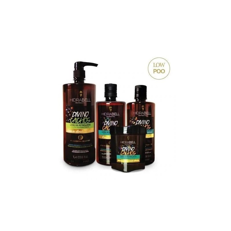 Kit Low Poo Divine Curls Curly Hidrabell  Beautecombeleza.com