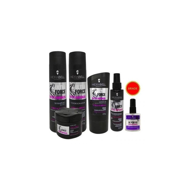 Combo Ultra Force Efeito Rapunzel Kit 5 - Hidrabell Beautecombeleza.com