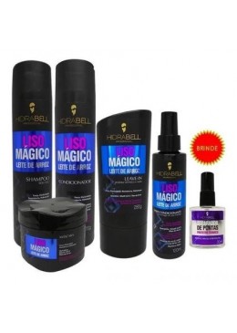 Combo Tratamento Liso Mágico Leite De Arroz + Reparador de pontas Hidrabell Beautecombeleza.com