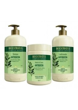 Jaborandi Antiqueda Shampoo Cond E Masc Kit3x 1kg - Bio Extratus Beautecombeleza.com