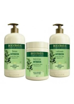 Kit Bioextratus Antiqueda Jaborandi Shampo Cond Mask 1kg - Bio Extratus Beautecombeleza.com