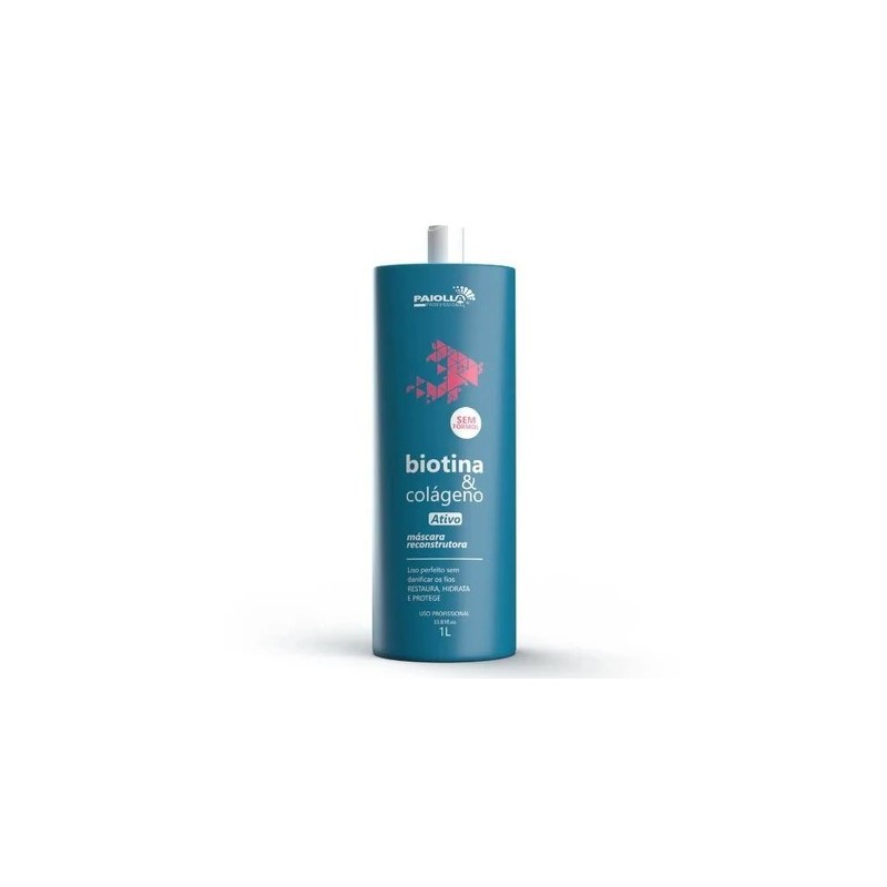 Moisturizing Biotin Collagen Progressive Reconstructor Active Mask 1L - Paiolla Beautecombeleza.com Moisturizing Biotin Collagen Progressive Reconstructor Active Mask 1L - Paiolla Beautecombeleza.com