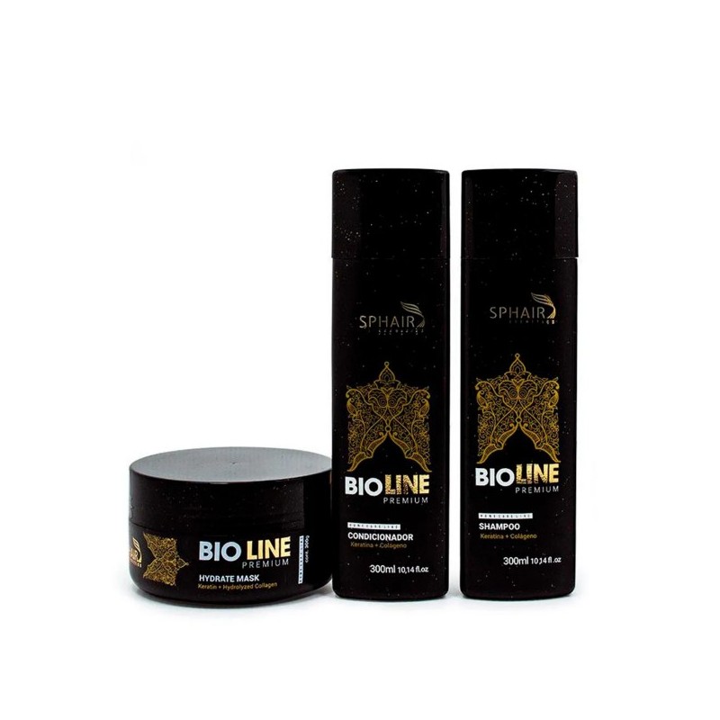 Professional Bioline Premium Home Care Hair Maintenance Kit 3 Products - Sphair Beautecombeleza.com