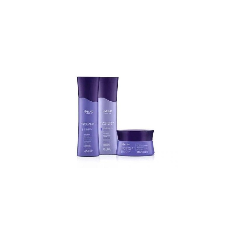 Matizador Specialist Blonde Nutri-Protecteurs et Extrait de Myrtille Kit 3 Produits - Amend Beautecombeleza.com Matizador Specialist Blonde Nutri-Protecteurs et Extrait de Myrtille Kit 3 Produits - Amend Beautecombeleza.com
