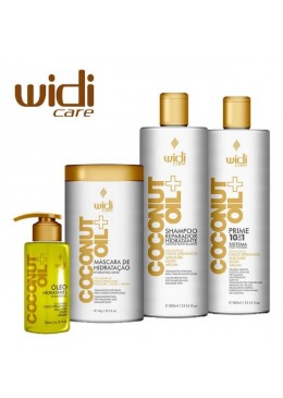 Coconut Oil Organic 10 in 1 Traitement Kit 4 Itens - Widi Care   Beautecombeleza.com