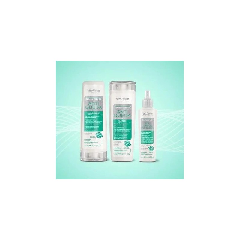 Anti Queda Shampoo Condicionador e Tonico - Vita Derm  Beautecombeleza.com