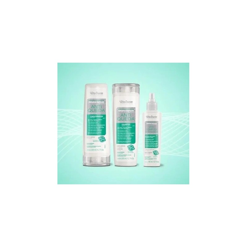 Anti Queda Shampoo Conditionneur et Tonique - Vita Derm Beautecombeleza.com Anti Queda Shampoo Conditionneur et Tonique - Vita Derm Beautecombeleza.com