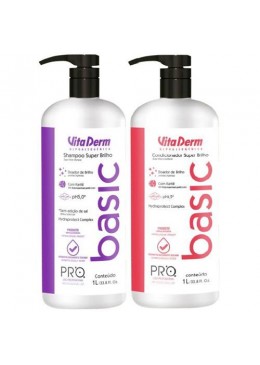 Vita Derm Shampoo E Conditioner Basic Liter Professional - Vita Derm Beautecombeleza.com
