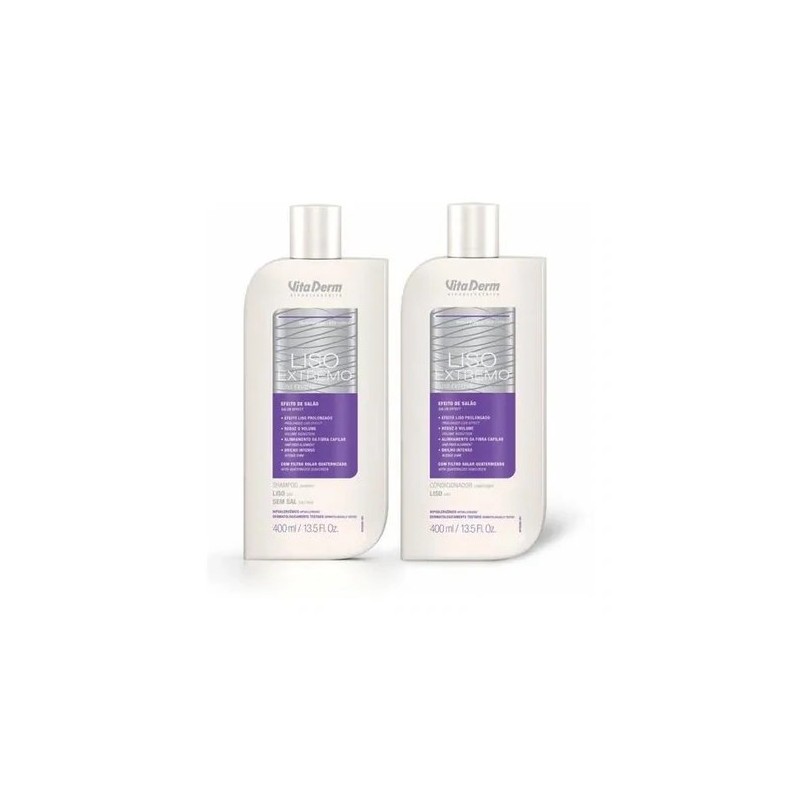 Liso Extremo Effet Lisse Prolongé Kit 2X400ml - Vita Derm Beautecombeleza.com Liso Extremo Effet Lisse Prolongé Kit 2X400ml - Vita Derm Beautecombeleza.com