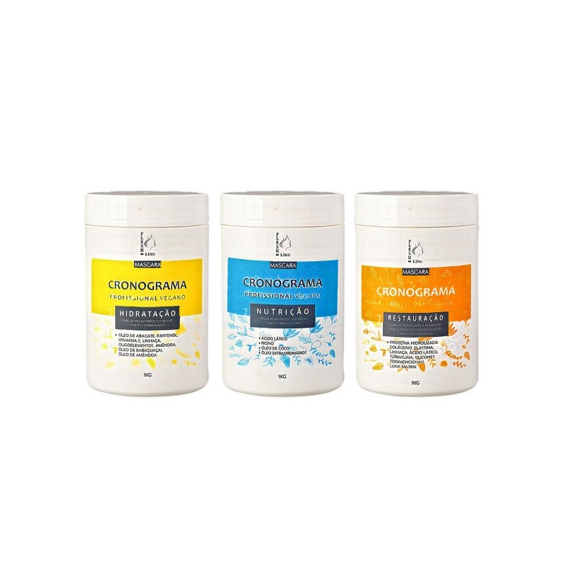 Chronogramme Capillaire d'Hydratation Nutrition Restauration Kit 3 - Flesh Liss Beautecombeleza.com