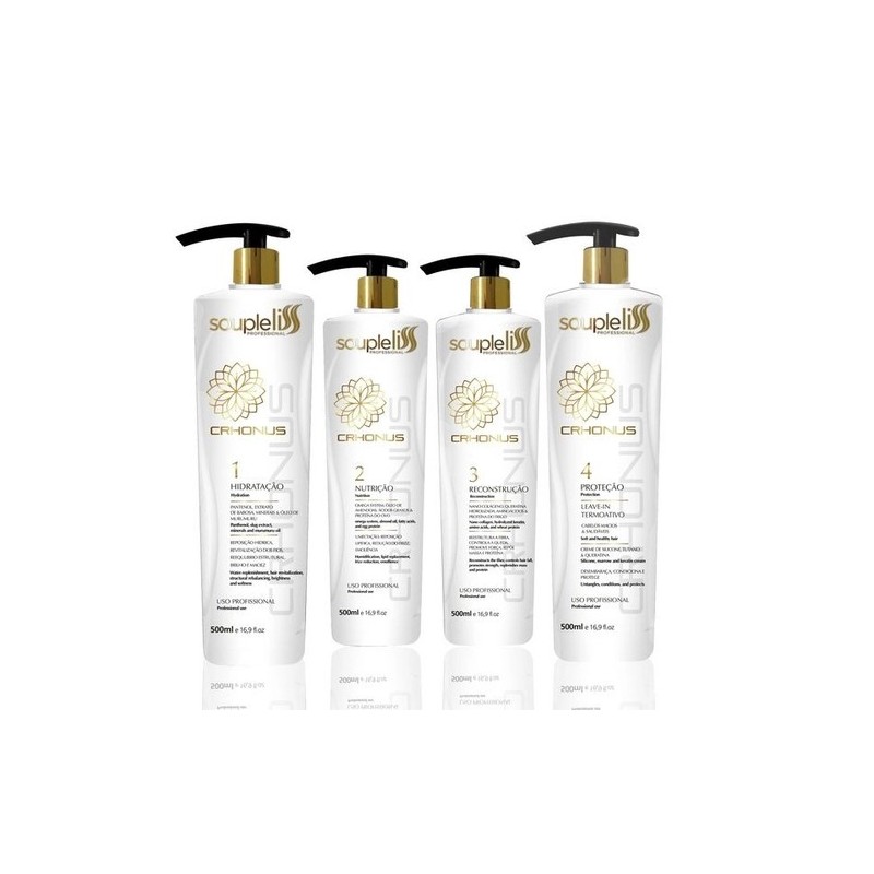 Professional Crhonus Capillary Schedule 4 Steps Treatment 4x500ml - Souple Liss Beautecombeleza.com