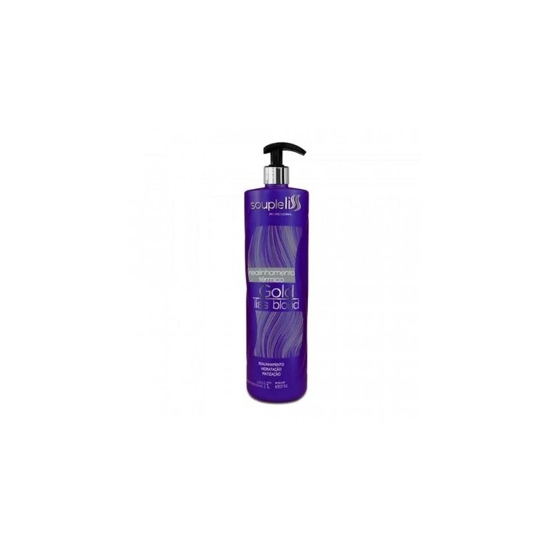 Hydration Tinting Treatment Thermal Hair Realignment Gold Blond 1L- Souple Liss Beautecombeleza.com