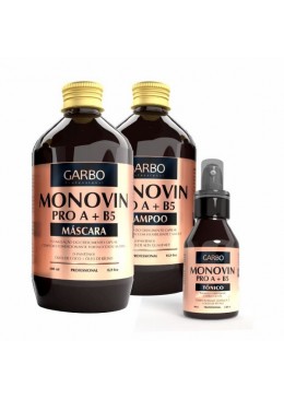 Combo Crescimento - Monovin Pro A + B5 + Tônico Kit 3 - Garbo  Beautecombeleza.com