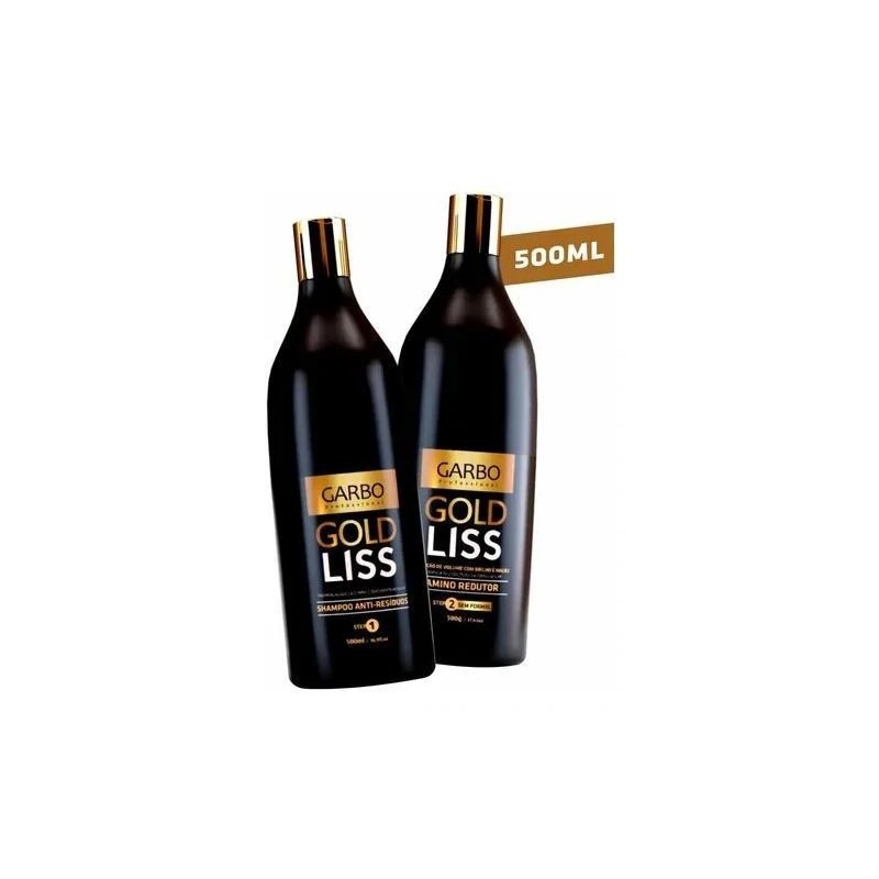 Progressiva Gold liss Kit 2x500ml - Garbo Beautecombeleza.com Progressiva Gold liss Kit 2x500ml - Garbo Beautecombeleza.com