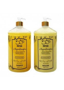 Brush Progressive Eco Farming Complex Natural Argan Therapy 2x1L - Forty Liss  Beautecombeleza.com