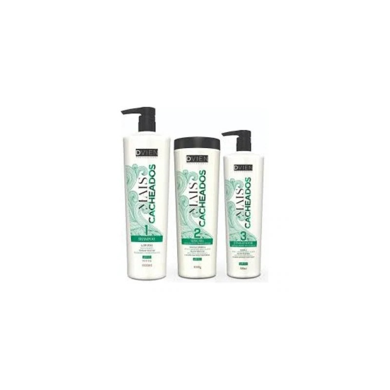 Mais Cacheados Curly Hair Curls Low Poo Treatment Kit 3x1L - D'vien Cosmetics Beautecombeleza.com