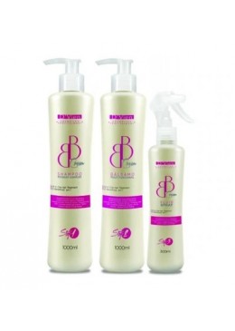 Traitement d'hydratation des Cheveux B B Cream Kit 3 Itens - D'vien Cosmetics Beautecombeleza.com