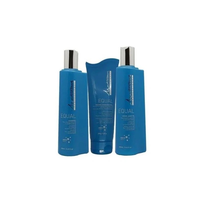 Mediterrani Equal Kit Shampoo Máscara e Leave-in - Mediterrani 
 Beautecombeleza.com