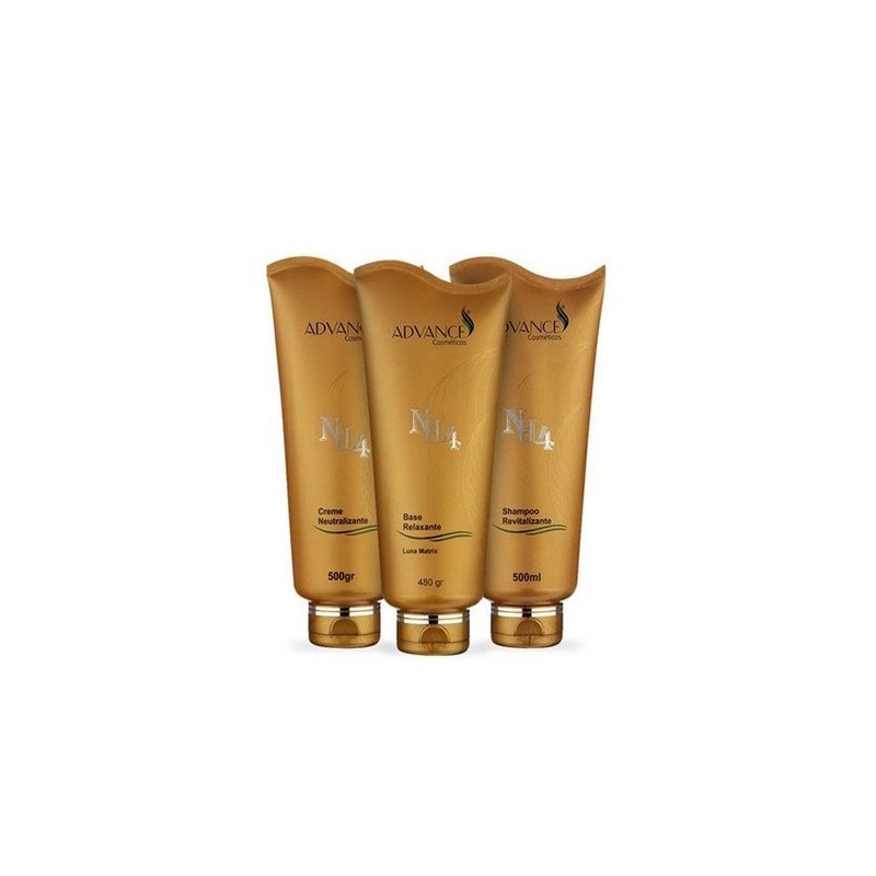 Relaxamento De Amonia Nh4  Ammoniac Relaxation Lissage Kit 3x500ml - Gold Hair Advance Beautecombeleza.com